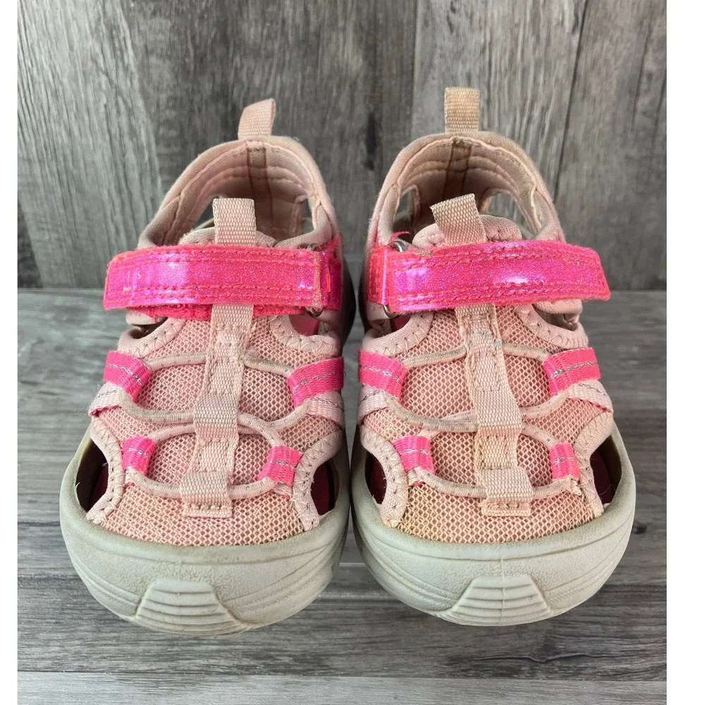 OshKosh Bgosh Pink Water Sandals Toddler Girls Size 5M Closed Toe Washable Shoes